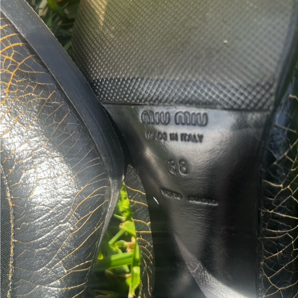 Miu Miu Black and Gold Men's Shoes